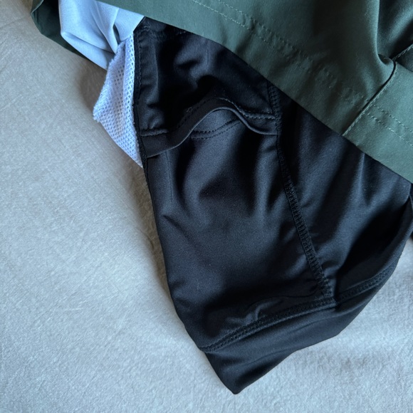 Maaamgic 5.5 INSEAM 2 IN 1 STRETCH SHORT LINER DARK GREEN SWIM SHORTS - Picture 5 of 5